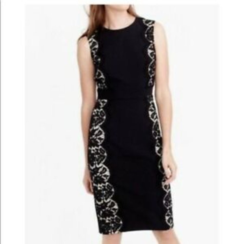 NWT Jcrew cocktail dress with lace insert